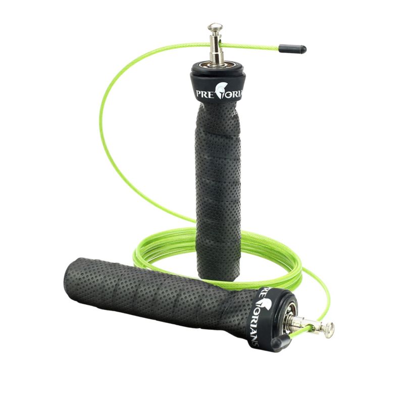 Regulowana skakanka Pretorians do ćwiczeń na siłownie zielona 1 szt.