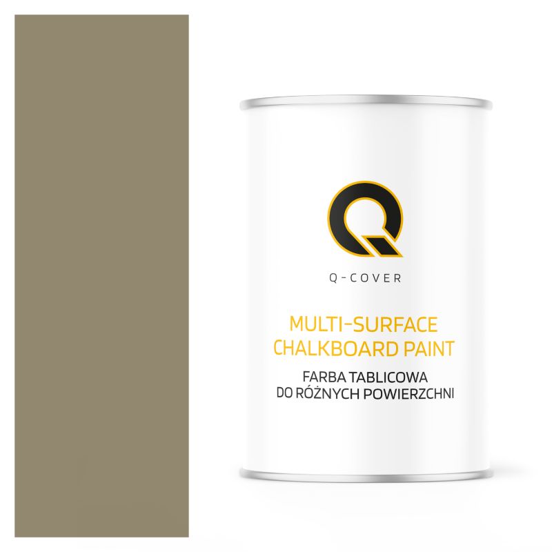 Farba Tablicowa Do Ścian Pisania Kredą Q-Cover Kolor Szaro-żółty RAL7034 Mat 1L