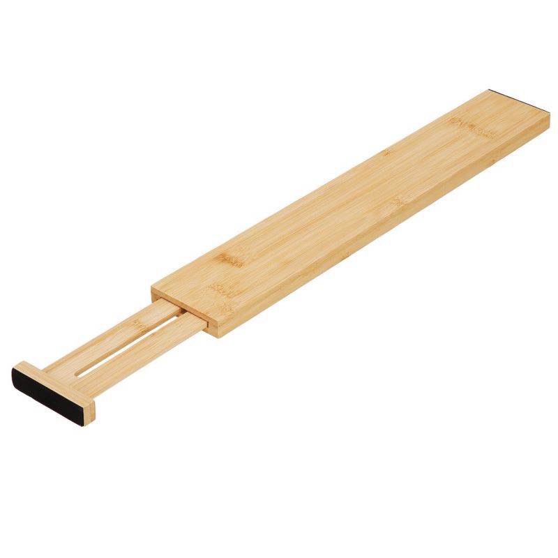 Separatory do szuflady Springos 4 szt. regulowane przegrody bambusowe organizery jasnobrązowe 1 kpl.