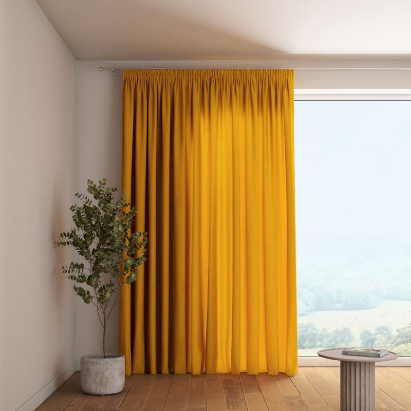 Zasłona na taśmie marszczącej 1 szt. 130 x 245 cm Dekoria miodowy 1 szt.