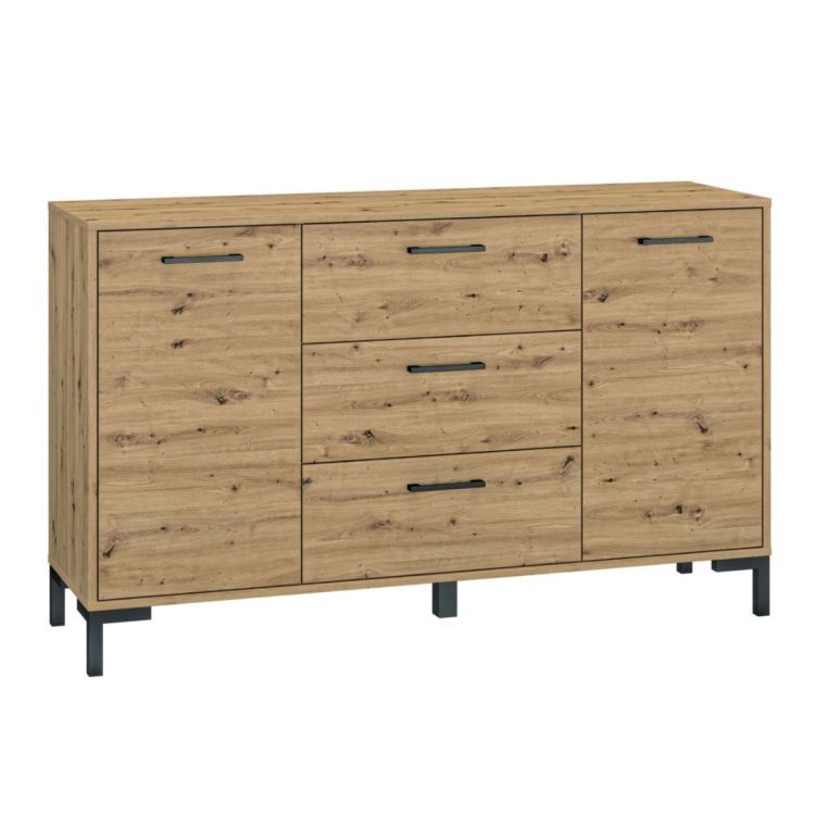 Komoda ML Meble NIKOLA 140 2D3S dąb artisan 1 szt.