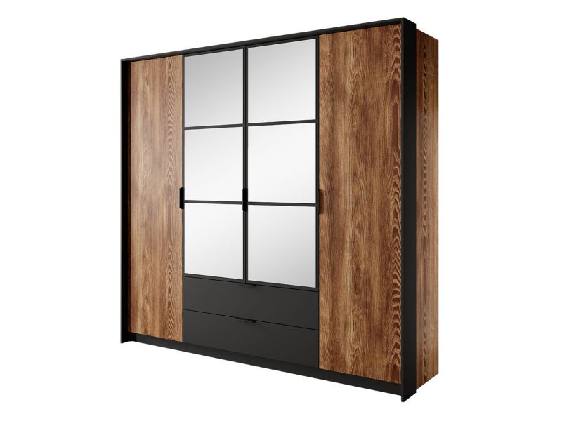 Szafa MIRJAN 24 ubraniowa Milton 220 kasztan/antracyt 1 szt.