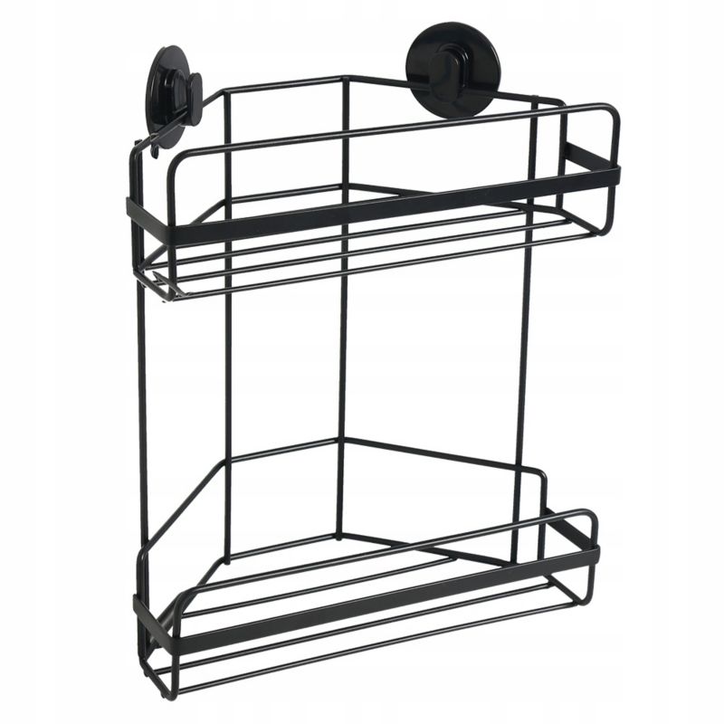 Półka łazienkowa Rodeno narożna czarna 1 szt.