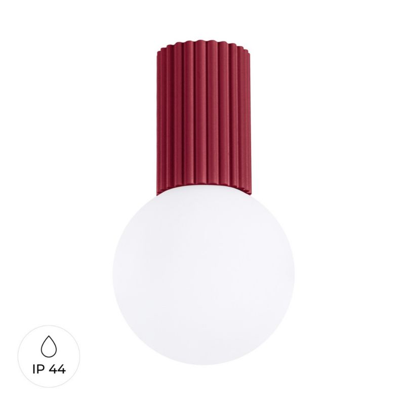 Spot sufitowy Sollux Lighting Halo burgundowo - biały do łazienki 1 x G9 x IP44 wym: 21 x 12 x 12 cm - 1 szt.