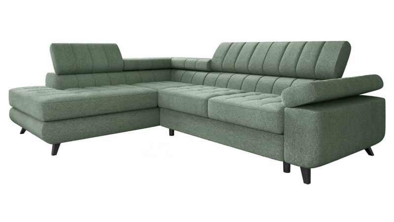 Narożnik z funkcją spania MIRJAN 24 Nord Premium lewy miętowa bukla 1 szt.