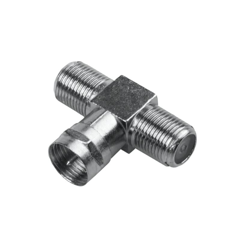 Przejście kątowe DPM Solid wtyk F - 2 x gniazdo F