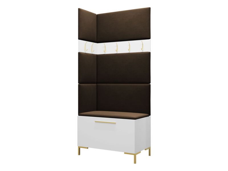 Garderoba MIRJAN 24 Zilion IV biały + brązowy 1 kpl.