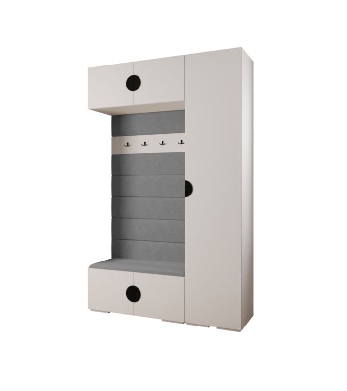 Garderoba do przedpokoju Abiks INOVA 4 Z19 biały+czarny+manila16 1 szt.