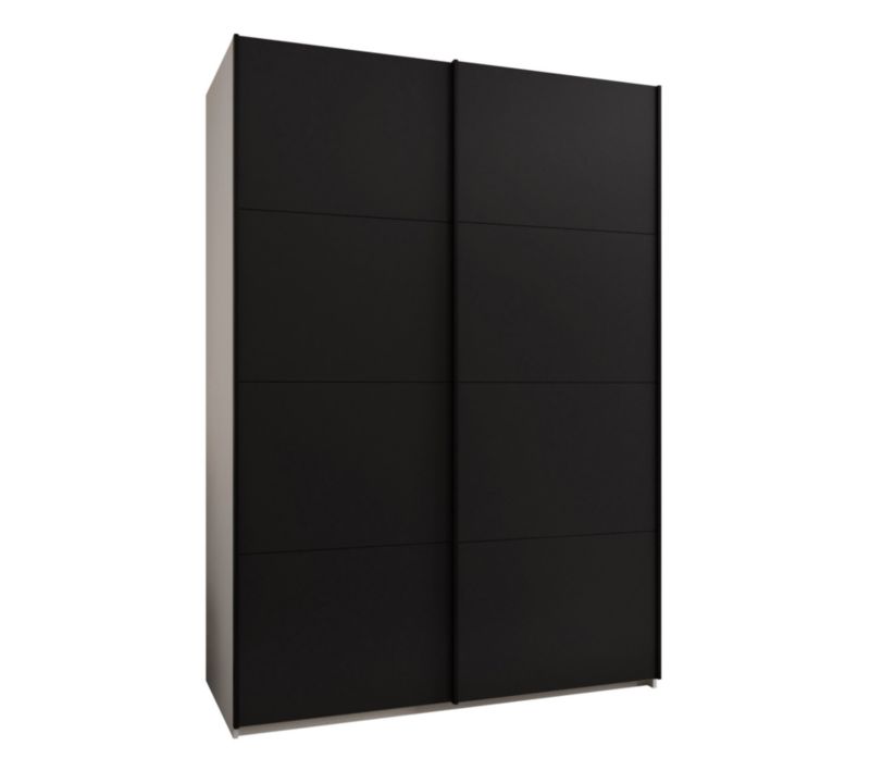 Szafa przesuwna Abiks LUX wysoka szer.180cm biały/czarny/czarny 1szt.