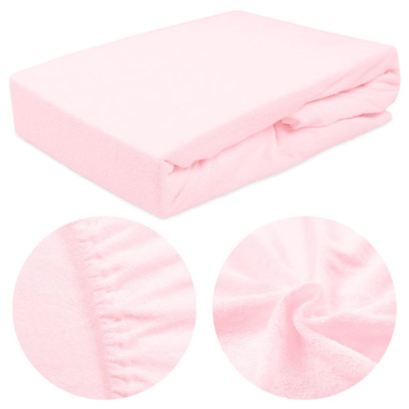 Prześcieradło frotte z gumką Darymex 120x200 kolor róż kwarcowy 1 szt.