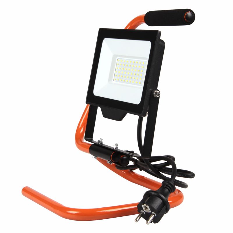 Naświetlacz LED MasterLED Neves przenośny 50W IP65 4500K neutralna biel pomarańczowo-czarny 1 szt.