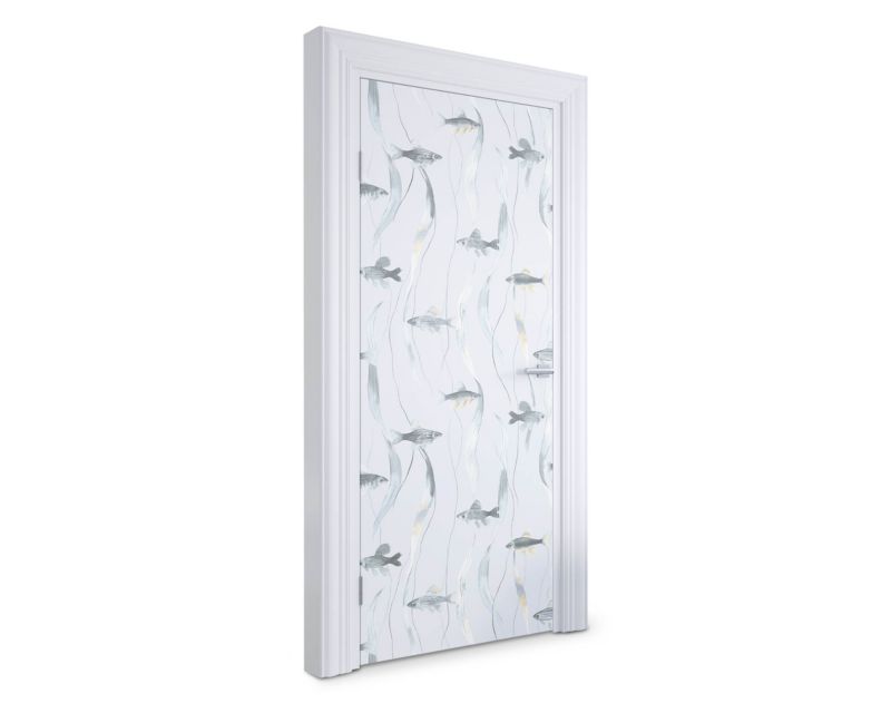 Samoprzylepna naklejka na drzwi Wallfluent 95x205 cm Ryby i wodorosty 1 szt.