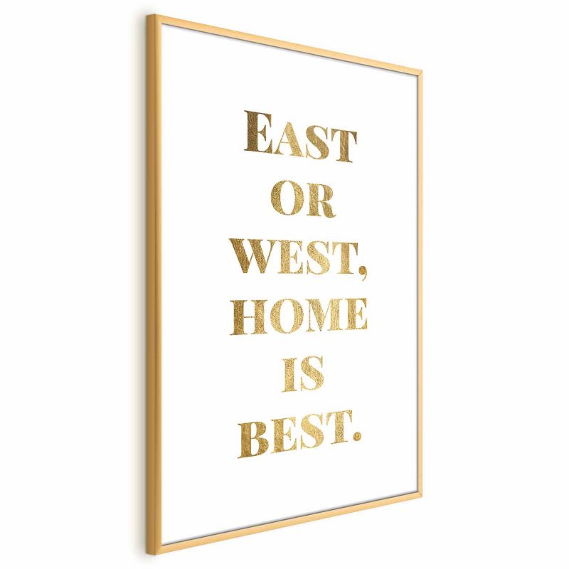 Plakat Artgeist Gold Home 40x60 cm z ramą złotą 1 szt