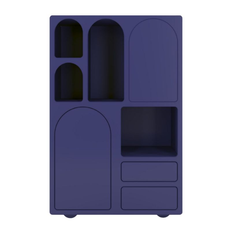 Drewniana komoda z łukami Visby OLIMPIA high granatowa 1 szt.