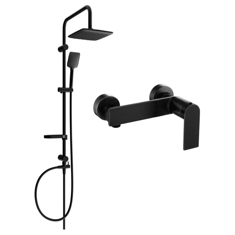 Natynkowy Zestaw prysznicowy Mexen Zero czarny 1 szt.