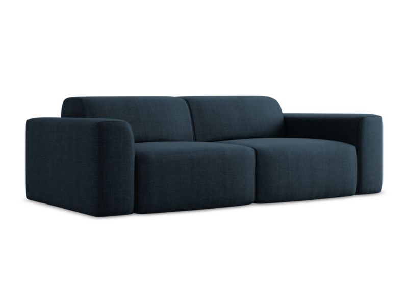 Modułowa sofa 2-osobowa LaMiaSofa BOVA z tkaniny strukturalnej 208x104 cm królewski niebieski 1 szt.
