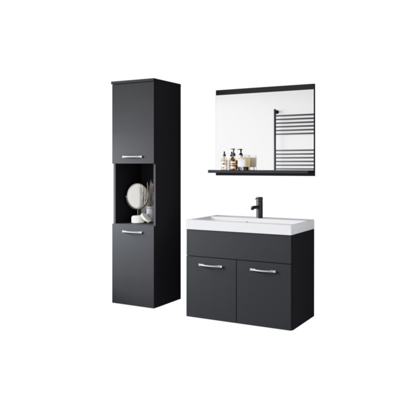 Zestaw mebli łazienkowych MINIO go for it MONTANA czarny, 1 kpl.