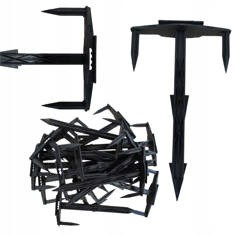 Kołki Ogrodowy Młyn trójząb do agrowłókniny agrotkaniny geowłókniny 17cm 50 szt