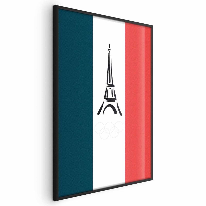 Plakat Artgeist Symbole Francji 40x60 cm z ramą czarną 1 szt