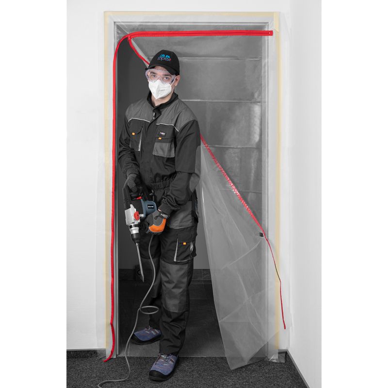 Kurtyna, osłona przeciwpyłowa NEO TOOLS z zamkiem "L" PE 1 szt