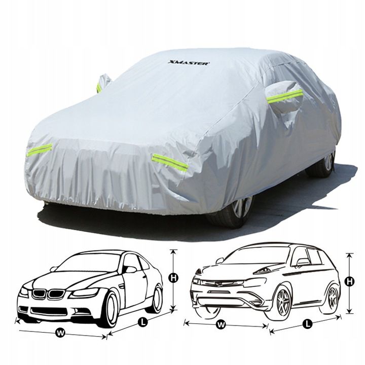 Pokrowiec XMaster wodoodporny mocny duży peva plandeka na samochód sedan zestaw xl 1 szt