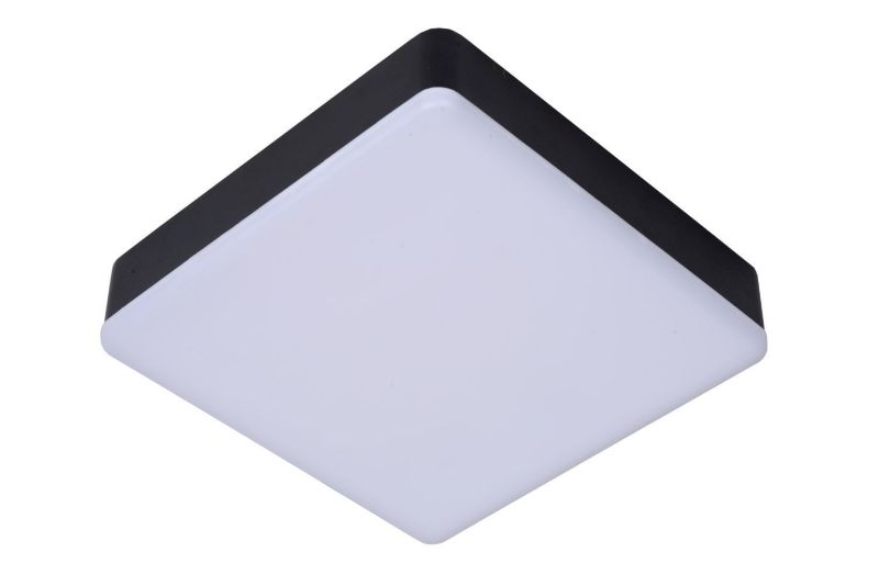 Plafon sufitowy lampa Lucide Ceres czarno-biały LED 30W 3000K 2475lm łazienkowy IP66 wym: 5 x 21,5 x 21,5 cm akryl - 1 szt.