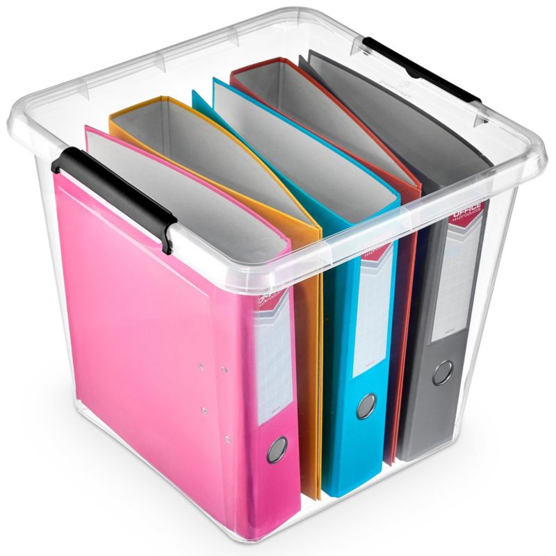 Pojemnik Plastikowy ORPLAST z pokrywą, transparentny 36 L 1 szt.