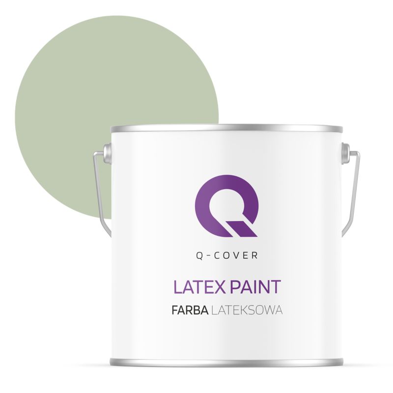 Farba Lateksowa Do Ścian i Sufitów Q-Cover Oliwkowy H2055 Głęboki Mat 5L
