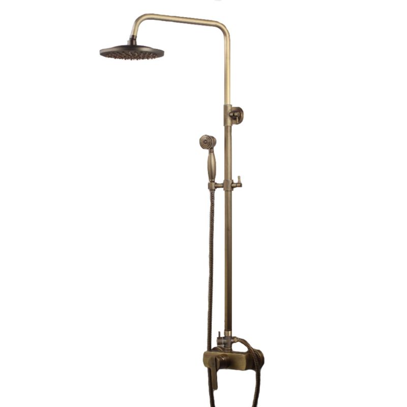 Bateria prysznicowa Lauferi NENEA mosiężna z desczownicą szczotkowany mosiądz retro 1 szt.