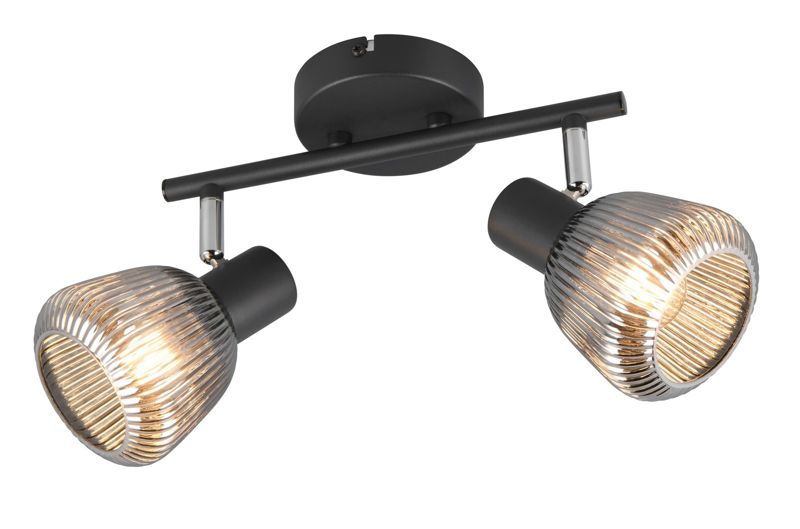 Lampa sufitowa wisząca Trio Tarifa 5838 czarna-chromowana retro 2xE14 x 1 szt.