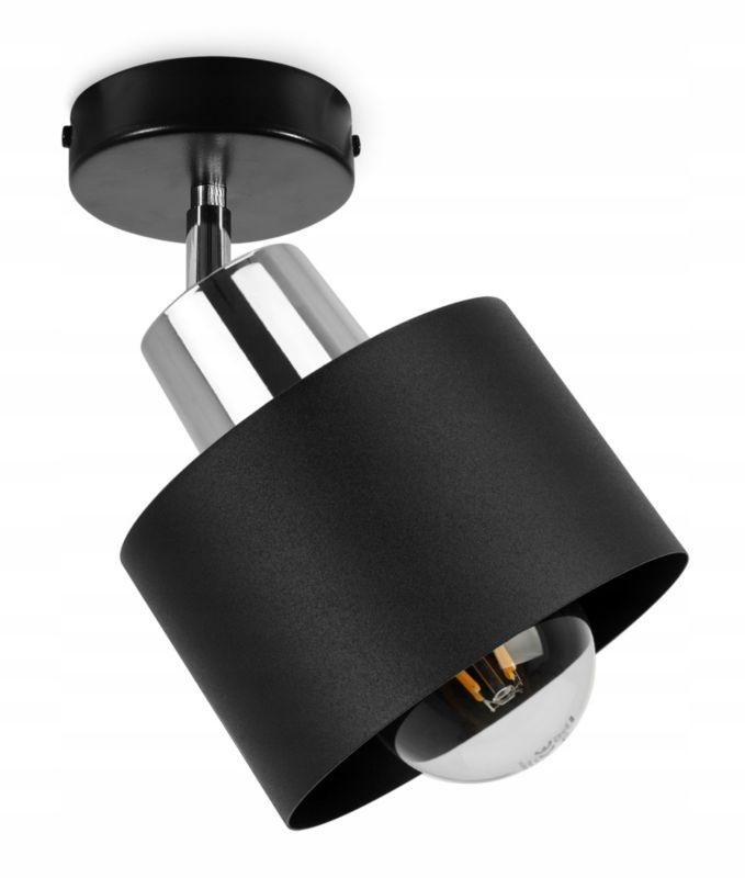 Lampa sufitowa wisząca Light Home LH Panta 1x E27 60W czarny/srebrny 1szt.