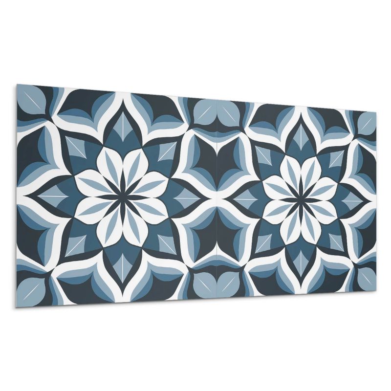 Kafelki samoprzylepne Wallfluent 60x30 cm Symetryczny wzór kwiatowy 6 szt.