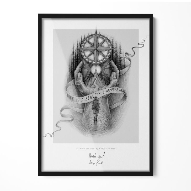 Ramka na zdjęcia Tulup czarna 50x70 cm 1 szt.