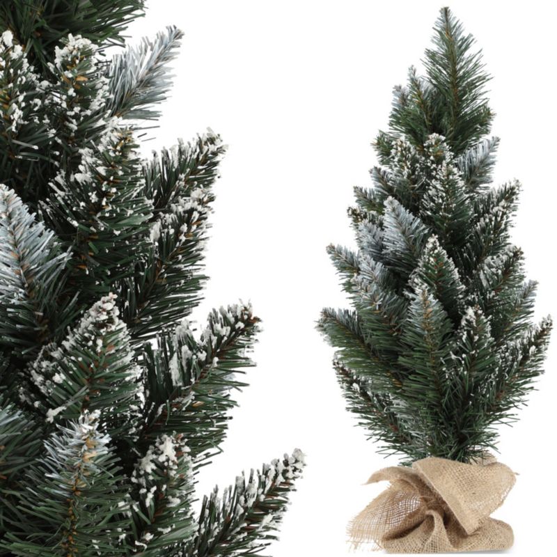 Choinka sztuczna KADAX mała 50 cm sosna ośnieżona juta 1 szt.