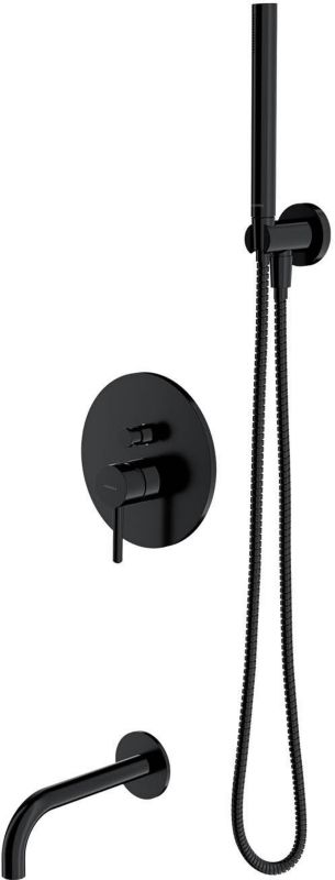 Zestaw podtynkowy wannowy Omnires Preston czarny