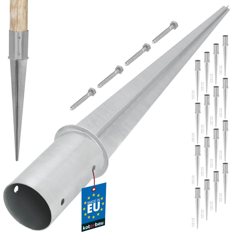 Podstawa słupa KOTARBAU wbijana wspornik kotwa 80 mm 16 szt.