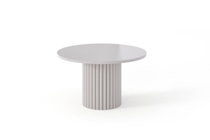 Stolik kawowy Bettso Virelo nowoczesny na kaszmirowym stelażu z ryflowaną podstawą kaszmir 1szt.