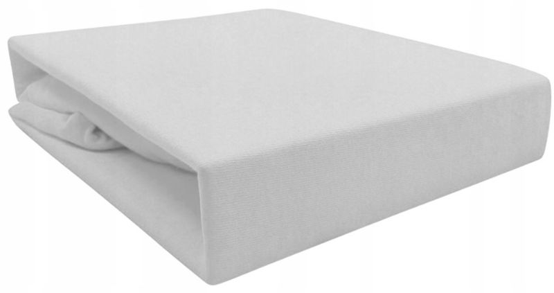 Prześcieradło Matkam bawełniane z gumką JERSEY 160x200 popiel szary 1 szt.