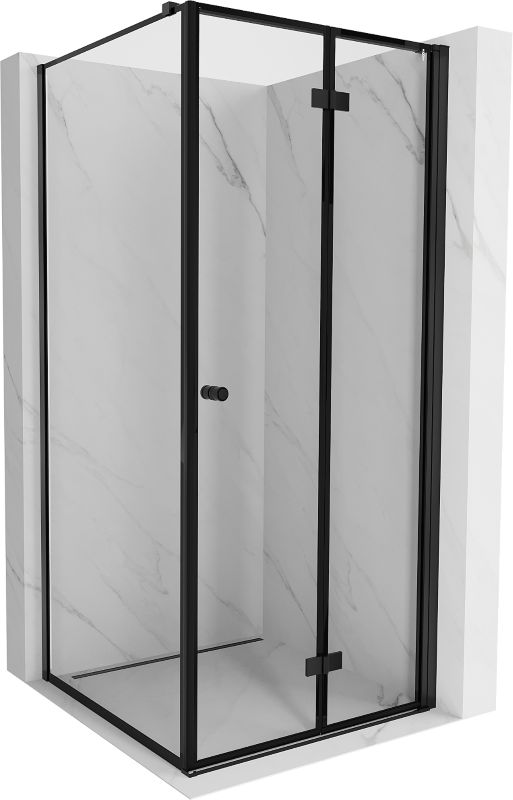 Kabina prysznicowa Mexen Mist-F T czarna 95x95 cm prawa 1 szt