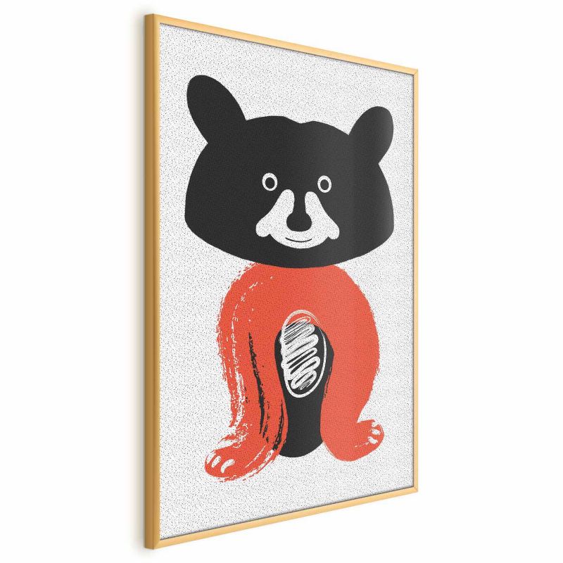 Plakat Artgeist Sympatyczny szop 21x30 cm z ramą złotą 1 szt