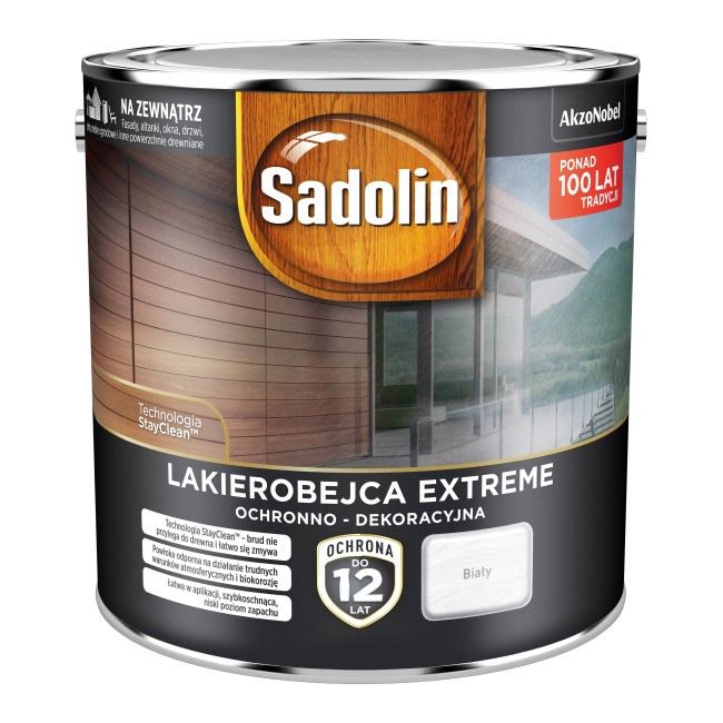 Lakierobejca Sadolin Extreme biały 2,5 l