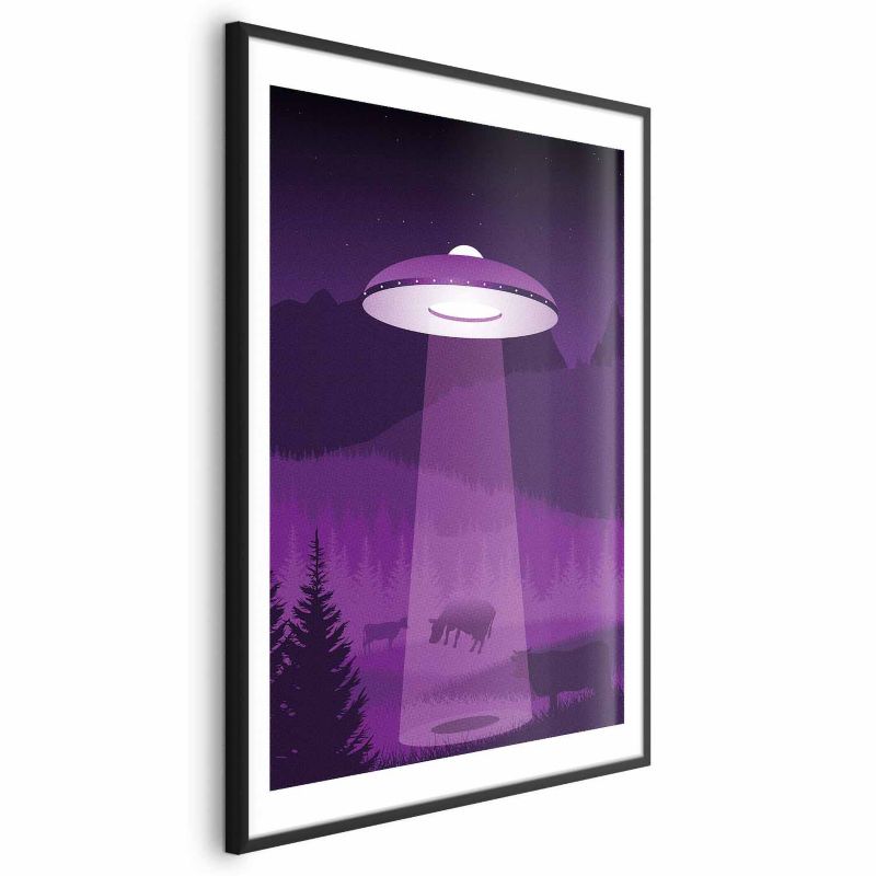 Plakat Artgeist Ufo 40x60 cm z ramą czarną z marginesem 1 szt