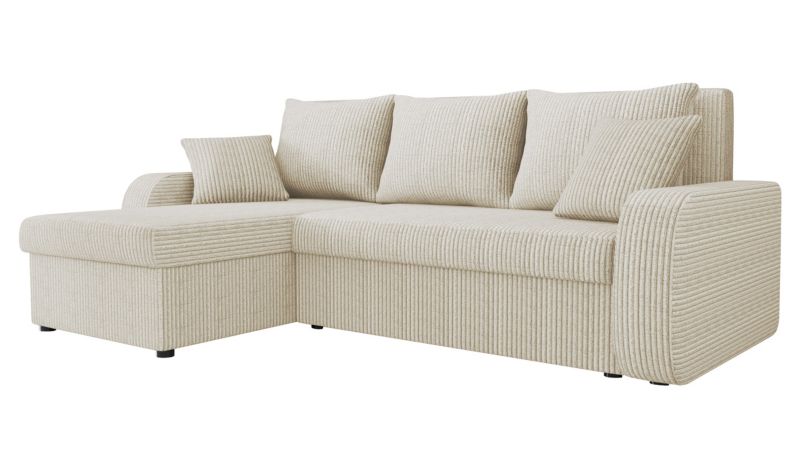 Narożnik z funkcją spania MIRJAN 24 Kris Sztruks waniliowy 1 szt.