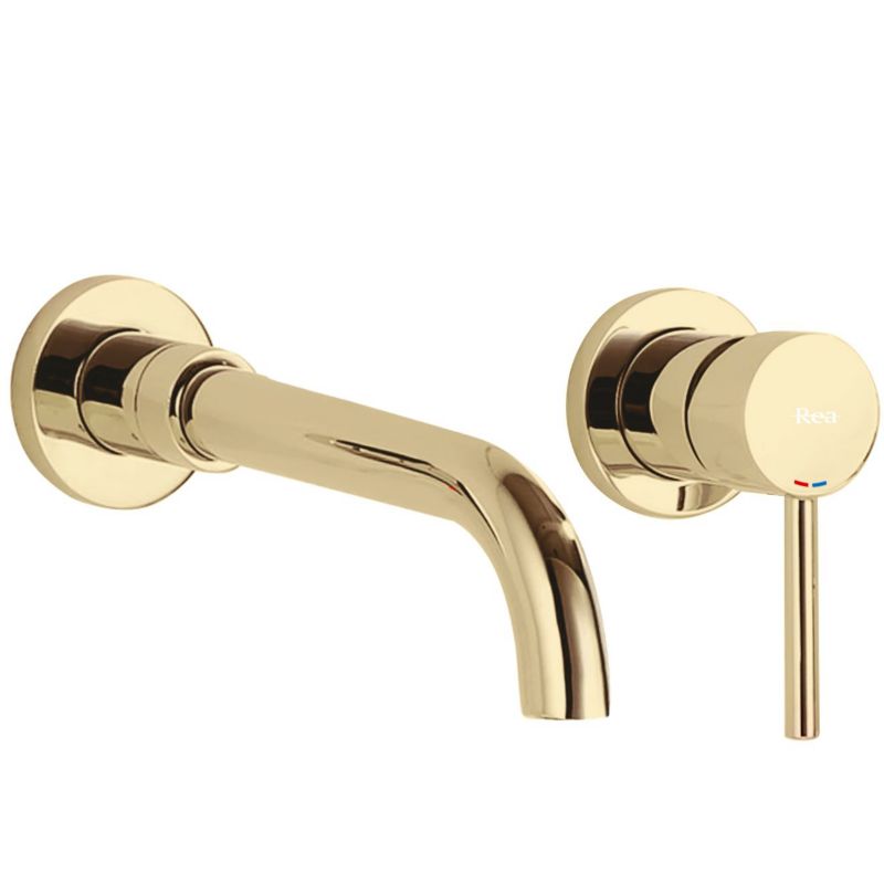 Bateria Umywalkowa Podtynkowa Rea Lungo Long Złoty 20X20X11Cm + Box 1 Szt