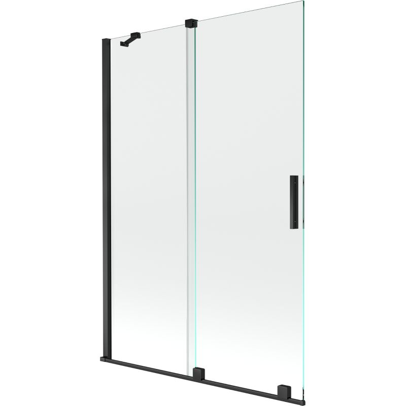 Parawan nawannowy rozsuwany Mexen Velar transparent czarny 120x150 cm 1 szt.