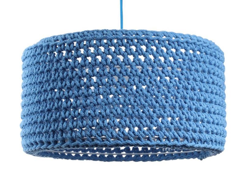 Lampa Bps Koncept wisząca COTTON 40 niebieska 1 szt
