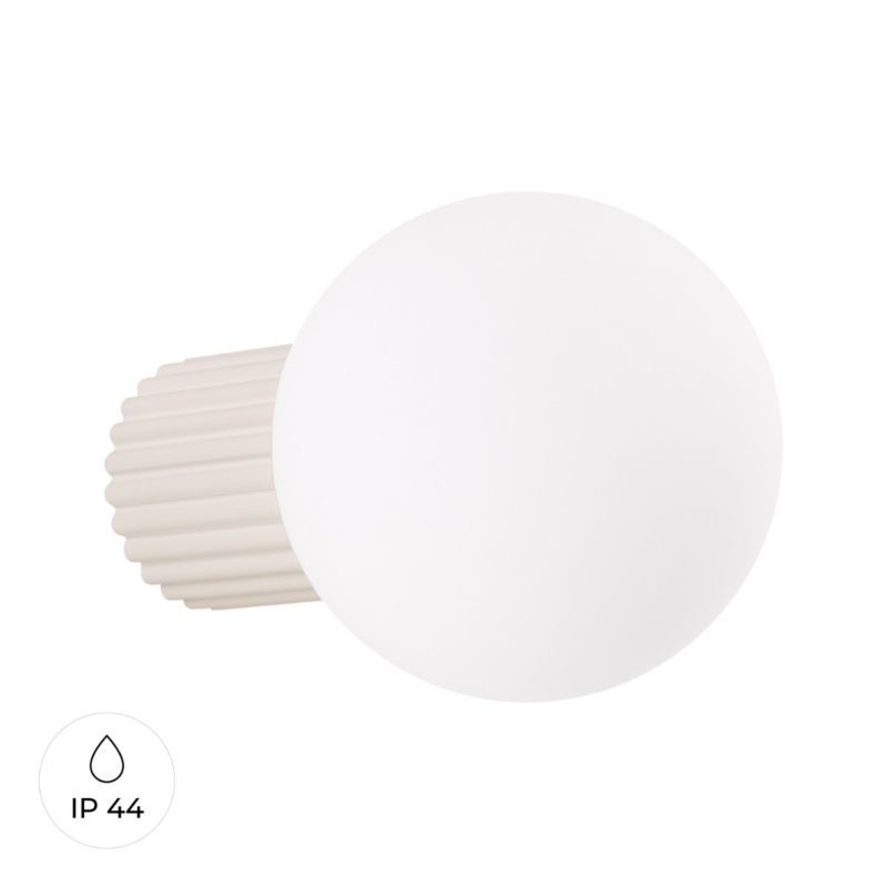 Kinkiet ścienny Sollux Lighting Halo beżowo-biały styl nowoczesny 1 x G9 x 8W IP44 wym: 12 x 12 x 17 cm - 1 szt.