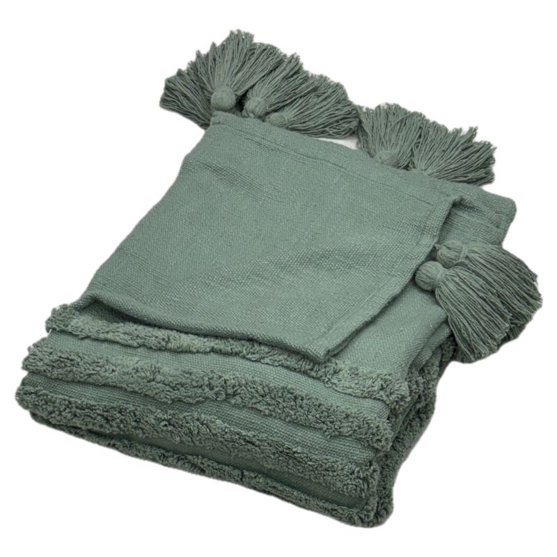 Koc tkany 130 x 170 cm zielony