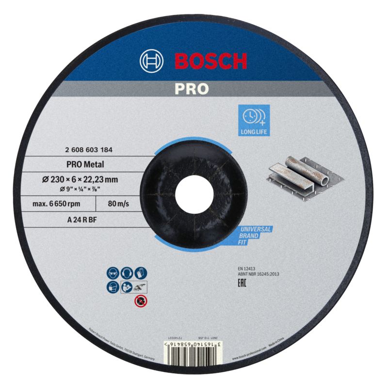 Tarcza do szlifowania metalu Bosch PRO 6 x 230 mm