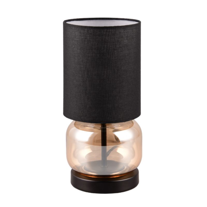 Lampa stołowa Trio Elio czarno-bursztynowy 1 x E27 x 40W IP20 wym: 28.5 x 13.5 x 13.5 cm szkło - 1 szt.